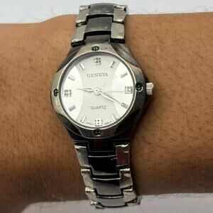 Black & Silver Geneva Watch